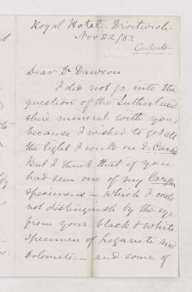 Letter, 22 November 1883