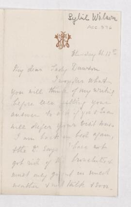 Letter, 12 February