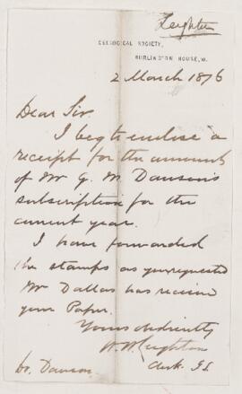 Letter, 2 March 1876