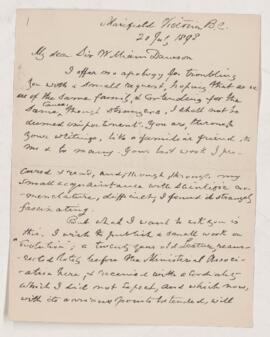 Letter, 20 July 1898