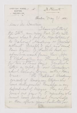 Letter, 31 May 1881