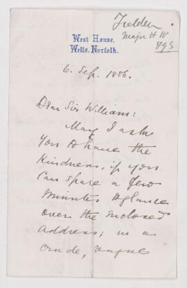 Letter, 6 September 1886