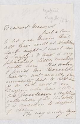 Letter, 30 May 1882