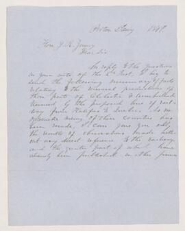 Letter, January 1849