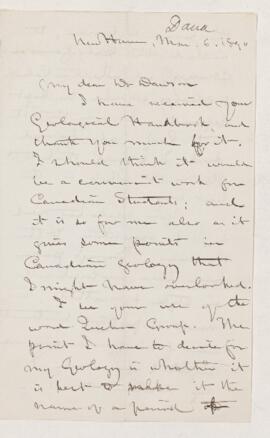 Letter, 6 March 1890