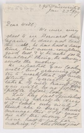 Letter, 22 January 1909