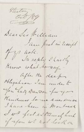 Letter, 27 September 1889