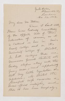 Letter, 14 November 1883