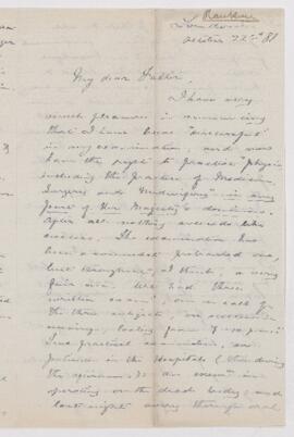 Letter, 22 October 1881