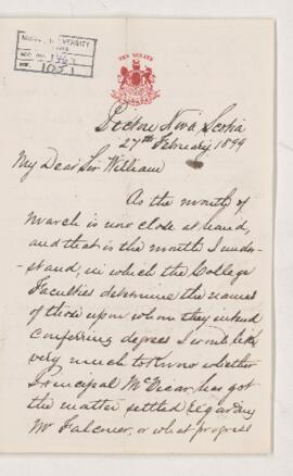 Letter, 27 February 1899