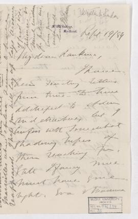 Letter, 19 September 1884