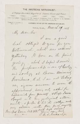 Letter, 29 March 1878
