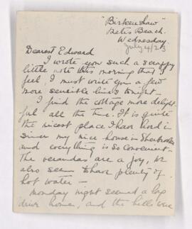 Letter, 4 July 1923