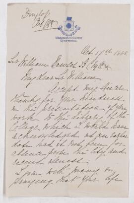 Letter, 17 October 1888