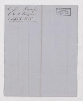 Account, 1 April 1856