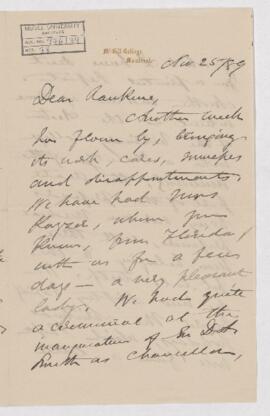 Letter, 25 November 1889