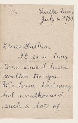 Letter, 4 July 1893