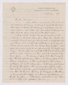 Letter from H. G. Vennor to B.J. Harrington regarding the Geological Survey of Canada.