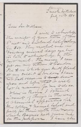 Letter, 26 July 1885