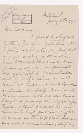 Letter, 6 July 1898