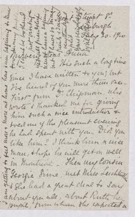 Letter, 20 July 1900