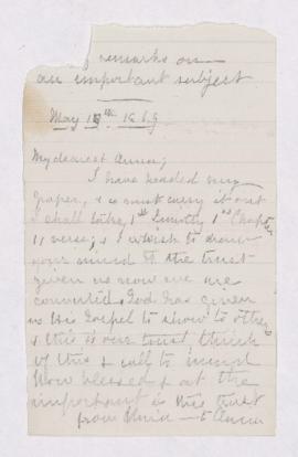 Letter, 15 May 1869