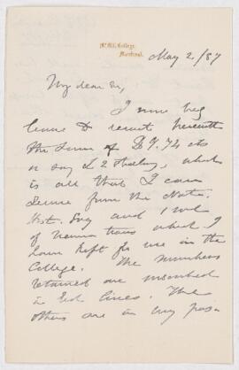 Letter, 2 May 1887