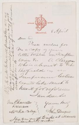 Letter, 8 April 1870