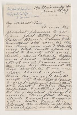 Letter, 5 June 1909