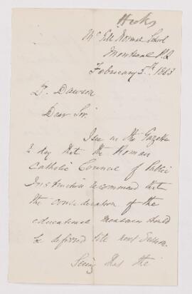 Letter, 5 February 1883