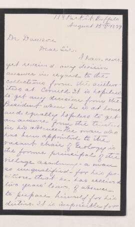Letter, 15 August 1879