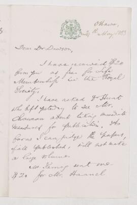 Letter, 29 May 1883