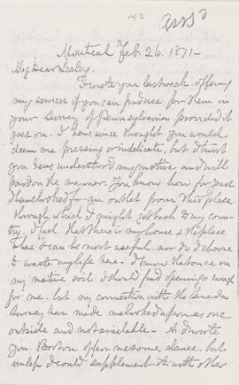 Letter, 26 February 1871