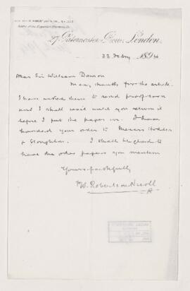 Letter, 22 February 1894