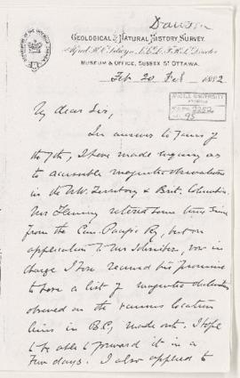 Copy of letter, 20 February 1882