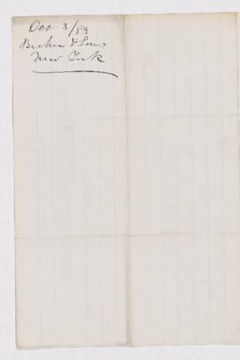 Letter from Becker & Sons to B.J. Harrington, written from New York. Letter regarding order o...