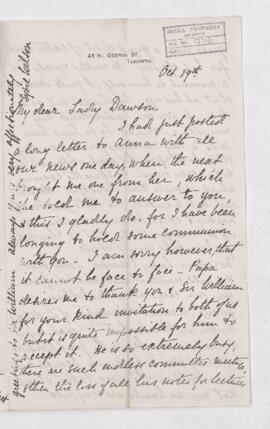 Letter, 29 October