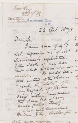 Letter, 6 November 1873