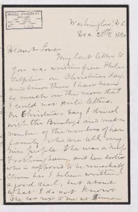 Letter, 28 December 1890