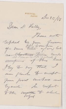 Letter, 25 December 1886
