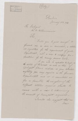 Letter, 3 January 1873