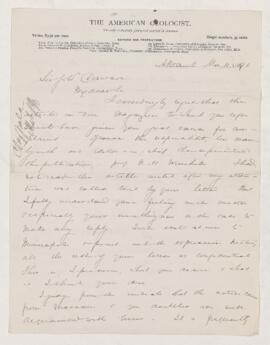 Letter, 11 March 1890