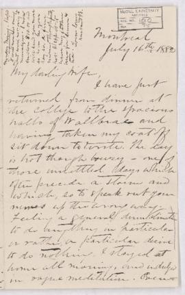 Letter, 16 July 1882