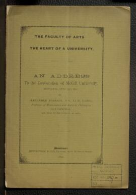 Address to the Convocation of McGill University, by Alexander Johnson 
