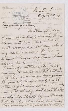 Letter, 25 August 1878