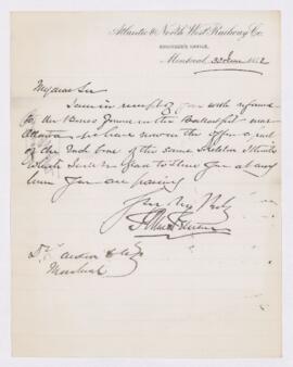 Letter, 30 June 1882