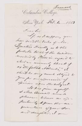 Letter, 1 February 1883