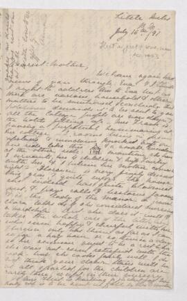 Letter, 16 July 1891