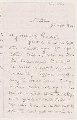Letter, 28 December, 1884