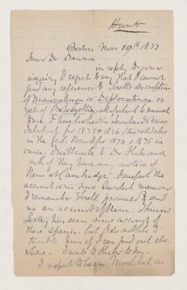 Letter, 9 November 1877